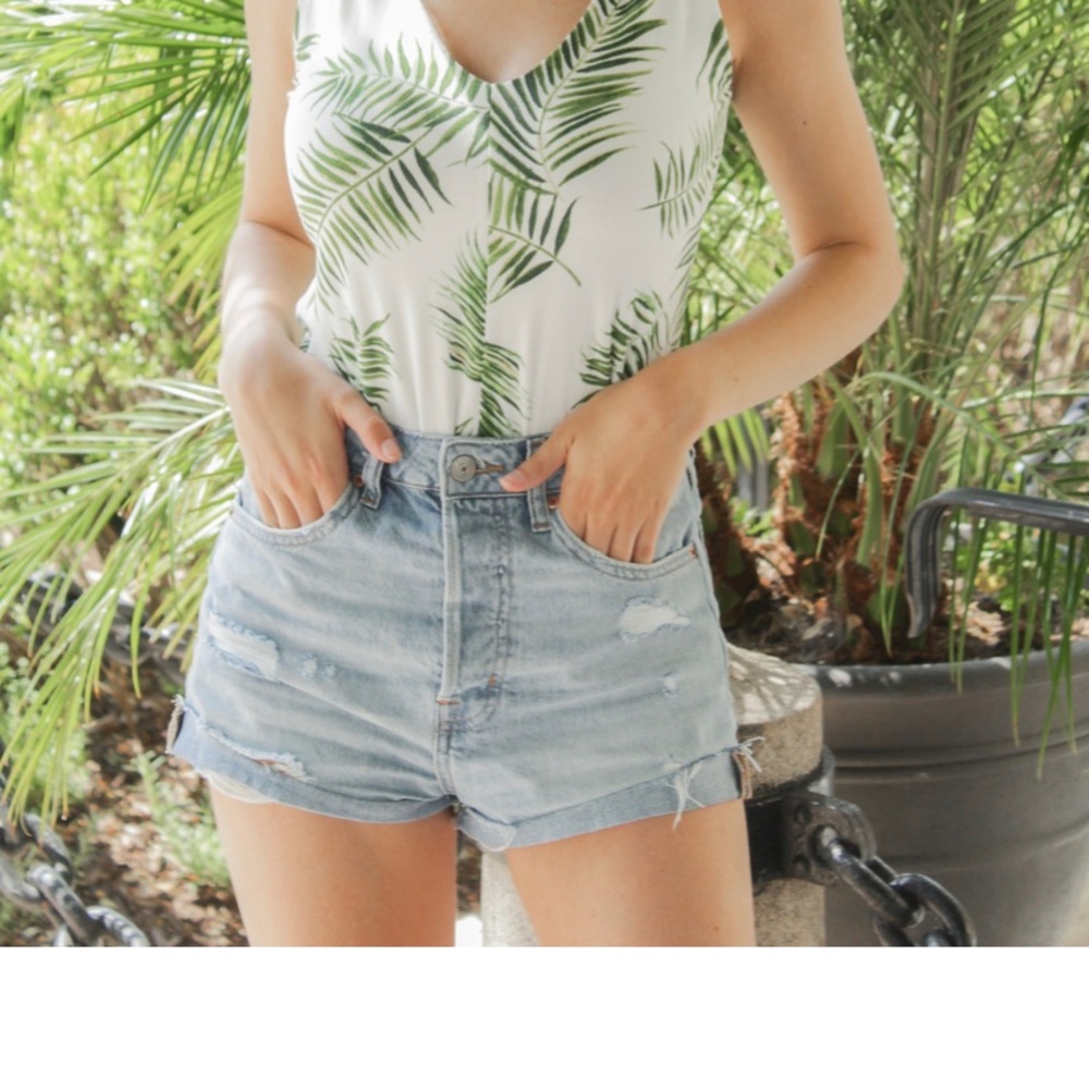 Palm leaf bodysuit